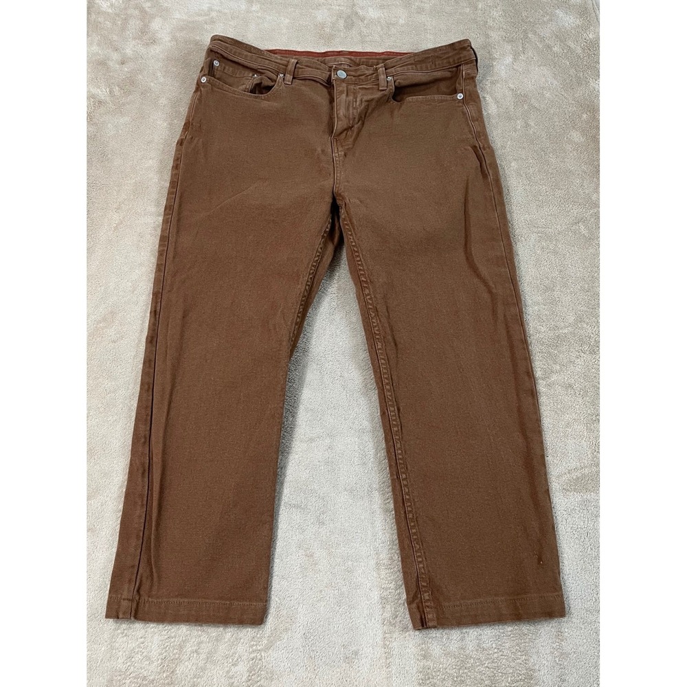 American Giant Roughneck Stretch Canvas Pants Men's 36(35)x30(25) Brown Straight
